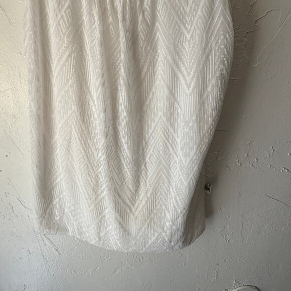 prAna‎ White Chevron Pattern Racerback Tank Top M Activewear Yoga Layering - Picture 3 of 6